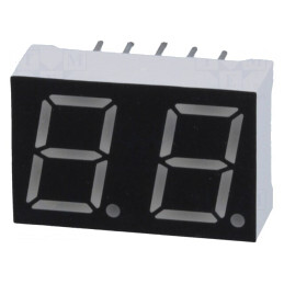 Afişaj LED 7 Segmente 10mm Roşu 2 Digits | Electronic-mag.ro | Componente Electronice