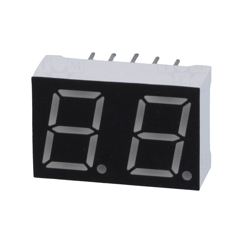 Afişaj LED 7 Segmente 10mm Roşu 2 Digits | Electronic-mag.ro | Componente Electronice