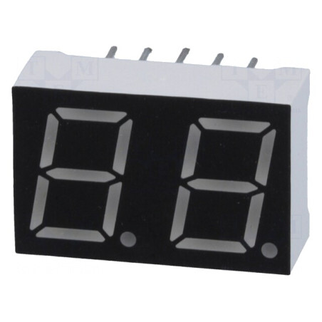 Afişaj LED 7 Segmente 10mm Roşu 2 Digits | Electronic-mag.ro | Componente Electronice