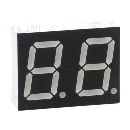 Afișaj LED 7 Segmente 14.2mm 2 Digits Galben-Verde | Electronic-mag.ro | Componente Electronice
