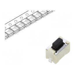 Microîntrerupător TACT SPST-NO 12V SMT | Electronic-mag.ro | Componente Electronice