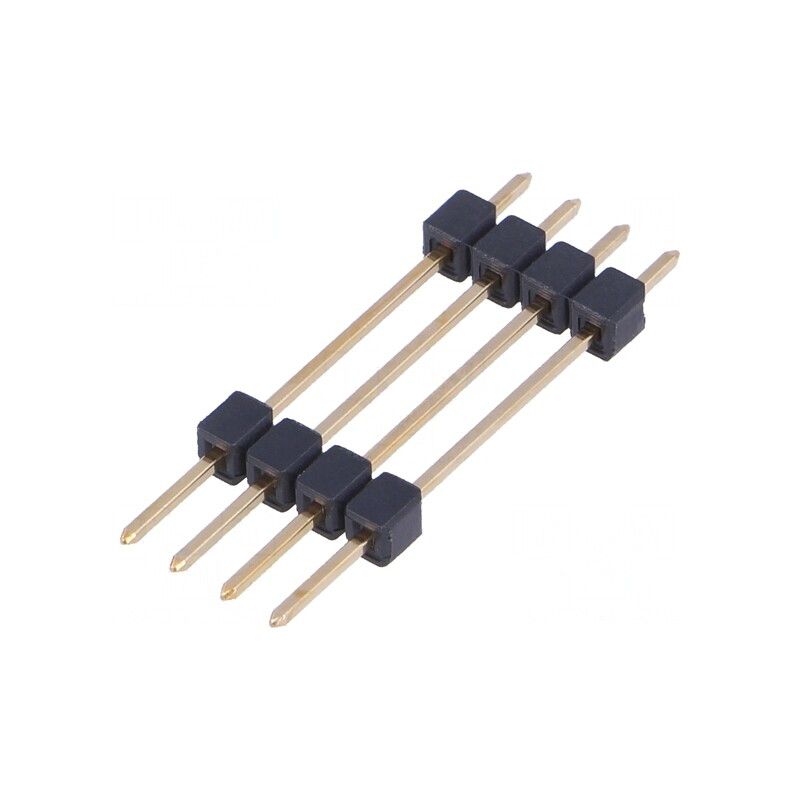 Conector Pini Tată 1x4 Aurit 2.54mm THT | Electronic-mag.ro | Componente Electronice