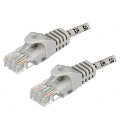 Patch Cord UTP Cat5e 0.5m Gri RJ45 | Electronic-mag.ro | Componente Electronice