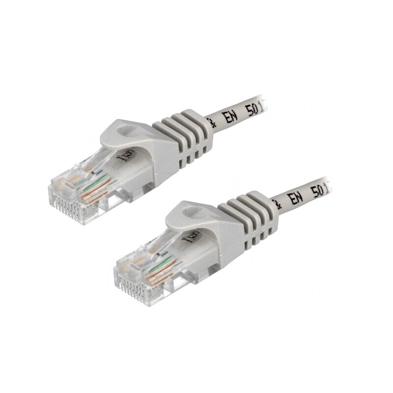 Patch Cord UTP Cat5e 0.5m Gri RJ45 | Electronic-mag.ro | Componente Electronice