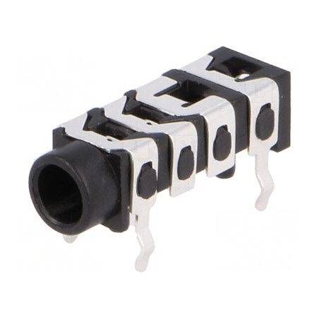 Soclu Jack 3,5mm Stereo Mamă 4 Pini THT | Electronic-mag.ro | Componente Electronice