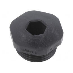 Capac de protecție negru poliamidă IP54 M20 1,5 | Electronic-mag.ro | Componente Electronice