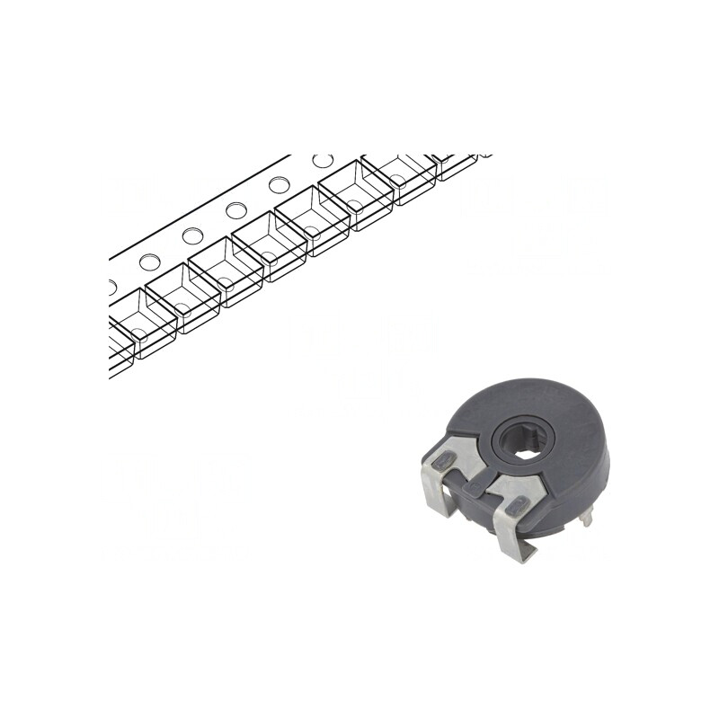 Potențiometru orizontal 10kΩ 250mW | Electronic-mag.ro | Componente Electronice