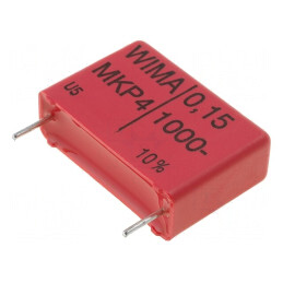 Condensator cu Polipropilenă 150nF THT 8,5x18,5x26,5mm ±10% | Electronic-mag.ro | Componente Electronice