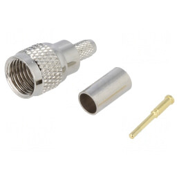 Mufă UHF Mini Tată RG58 Crimpat Aurit | Electronic-mag.ro | Componente Electronice