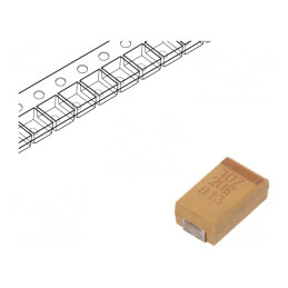 Condensator tantal 100uF 20V SMD D 2917