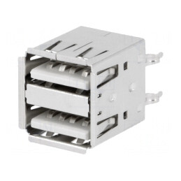 Soclu USB A THT Dublu Drept | Electronic-mag.ro | Componente Electronice