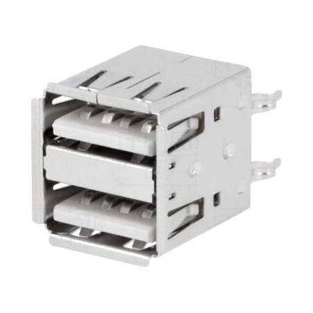 Soclu USB A THT Dublu Drept | Electronic-mag.ro | Componente Electronice