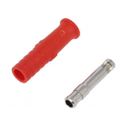 Soclu Banană 2mm 10A Roșu pentru Lipire | Electronic-mag.ro | Componente Electronice
