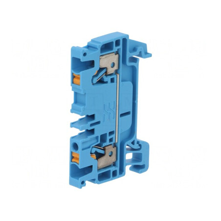 Conector Șine 2,5mm2 2 Borne Albastru Wemid | Electronic-mag.ro | Componente Electronice