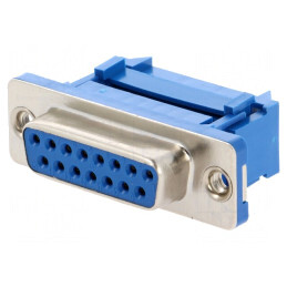 Mufă D-Sub 15 pini pentru cablu-bandă IDC 1,27mm UNC 4-40 | Electronic-mag.ro | Componente Electronice