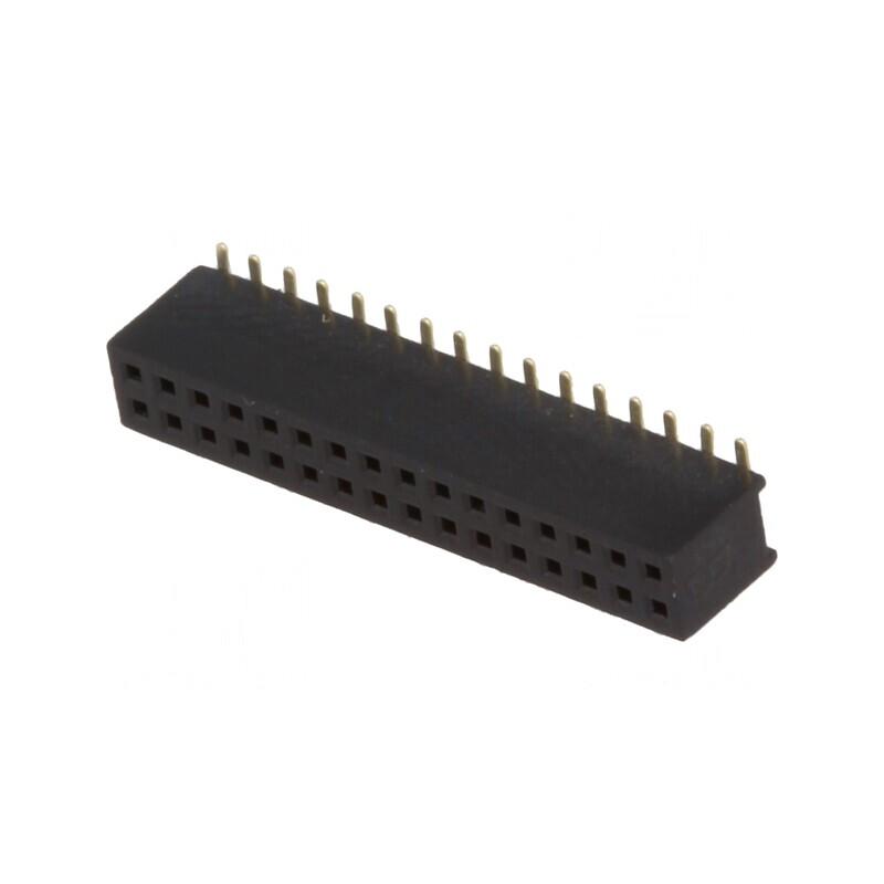 Soclu pini mamă 32 pini drept SMT 2x16 1,27mm | Electronic-mag.ro | Componente Electronice