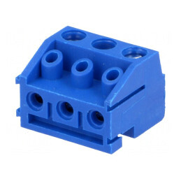 Regletă de conexiuni deconectabilă 5mm 3 piste 90° | Electronic-mag.ro | Componente Electronice