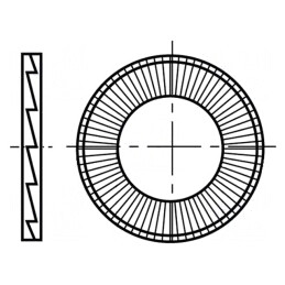 Şaibă Dinţată M4 D9mm NL4sp | Electronic-mag.ro | Componente Electronice