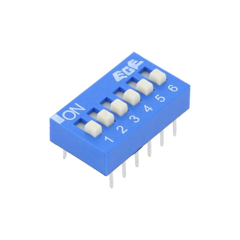 Comutator DIP-SWITCH 6 Secțiuni OFF-ON 24VDC | Electronic-mag.ro | Componente Electronice
