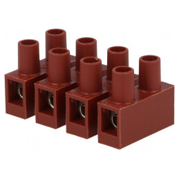 Regletă de Conexiuni cu Șurub 4mm2 400V 4 Piste | Electronic-mag.ro | Componente Electronice