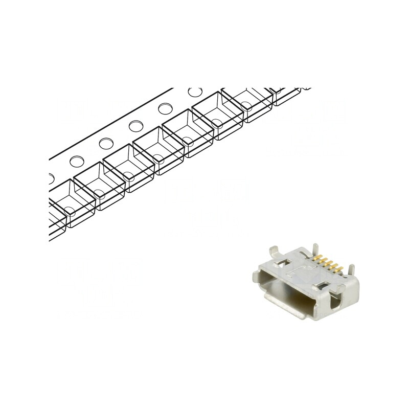 Soclu USB Micro pentru PCB SMT 5 pini Orizontal | Electronic-mag.ro | Componente Electronice Soclu USB Micro pentru PCB SMT 5 pini Orizontal | Electronic-mag.ro | Componente Electronice