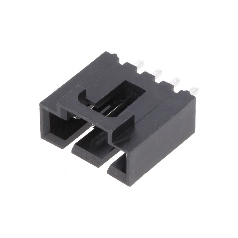 Soclu cablu-placă 2,54mm 4 pini aurit drept | Electronic-mag.ro | Componente Electronice