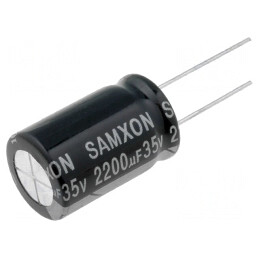 Condensator Electrolitic Low ESR 2200uF 35V THT Ø16x25mm | Electronic-mag.ro | Componente Electronice