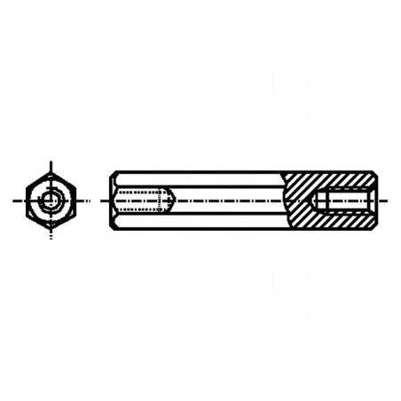 Piuliță Distanțieră Filetată Hexagonală M3 25mm | Electronic-mag.ro | Componente Electronice