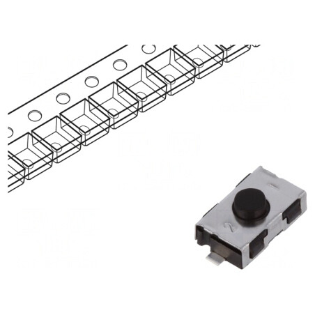 Microîntrerupător TACT SPST-NO 0,05A 32VDC SMT | Electronic-mag.ro | Componente Electronice