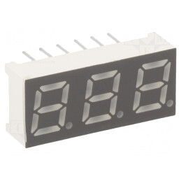 Afișaj LED 7 Segmente 7mm 3 Cifre Galben-Verde | Electronic-mag.ro | Componente Electronice