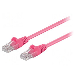 Patch Cord U/UTP 5e Roz 0.5m PVC | Electronic-mag.ro | Componente Electronice
