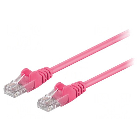 Patch Cord U/UTP 5e Roz 0.5m PVC | Electronic-mag.ro | Componente Electronice