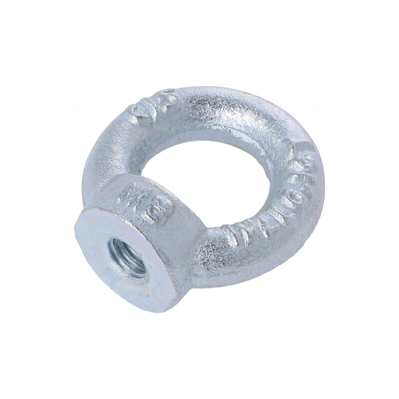 Piuliță cu inel ochi M8 zincată DIN 582 20mm | Electronic-mag.ro | Componente Electronice