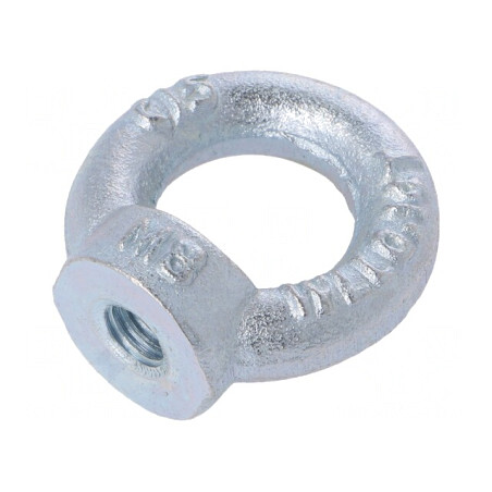 Piuliță cu inel ochi M8 zincată DIN 582 20mm | Electronic-mag.ro | Componente Electronice