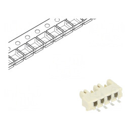 Soclu Conector Cablu-Cablu/PCB Rotaconnect 3mm 4 PIN SMT 5A