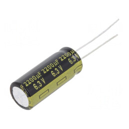 Condensator Electrolitic Low ESR THT 2200uF 6.3V 10x25mm