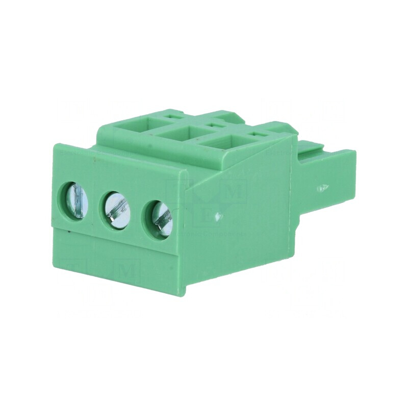 Regletă de Conexiuni Deconectabilă 5,08mm 3 Piste în Unghi | Electronic-mag.ro | Componente Electronice