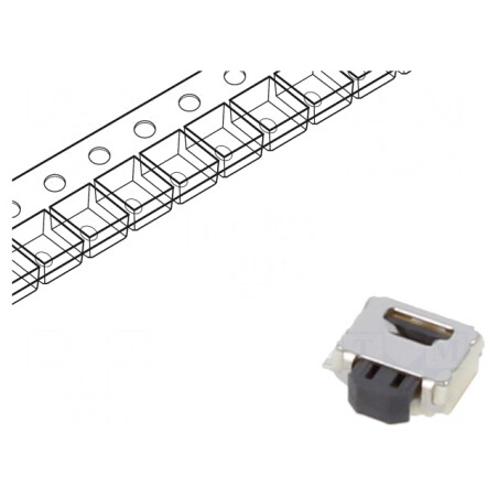 Microîntrerupător TACT SPST-NO 12V SMT | Electronic-mag.ro | Componente Electronice