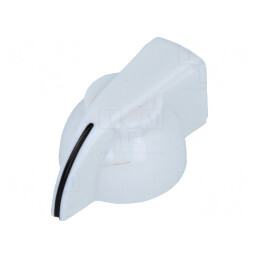 Buton Rotativ Alb cu Indicator 6mm 19.5x14mm | Electronic-mag.ro | Componente Electronice