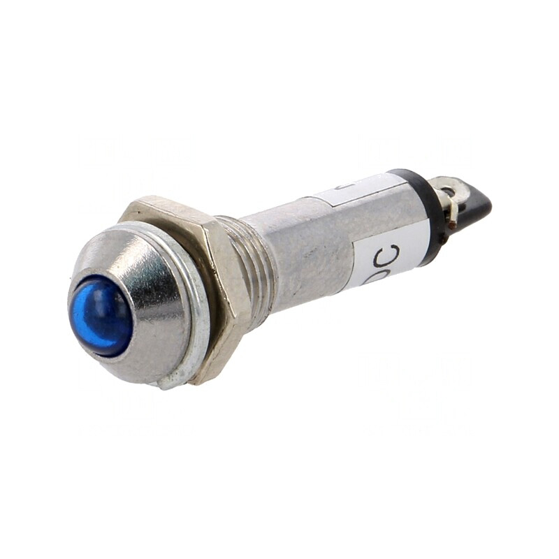 Lampă LED de Control Albastră 12V IP40 Metal | Electronic-mag.ro | Componente Electronice