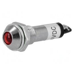 Lampă LED Roșie 24VDC Ø8,2mm IP40 | Electronic-mag.ro | Componente Electronice