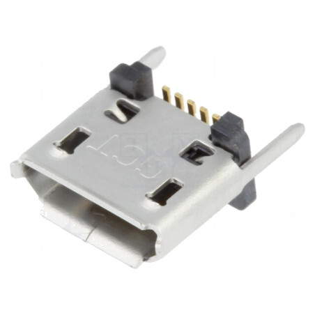Soclu USB B Micro Vertical 5 PIN USB 2.0 1.8A | Electronic-mag.ro | Componente Electronice