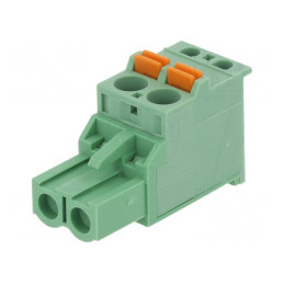 Regletă Conexiuni Deconectabilă 5,08mm 2 Piste Mufă Mamă | Electronic-mag.ro | Componente Electronice