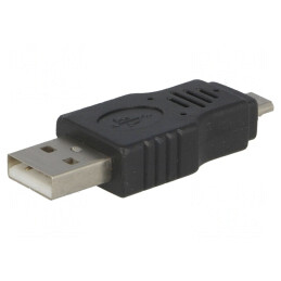 Adaptor USB 2.0 A la Micro B Nichelat | Electronic-mag.ro | Componente Electronice