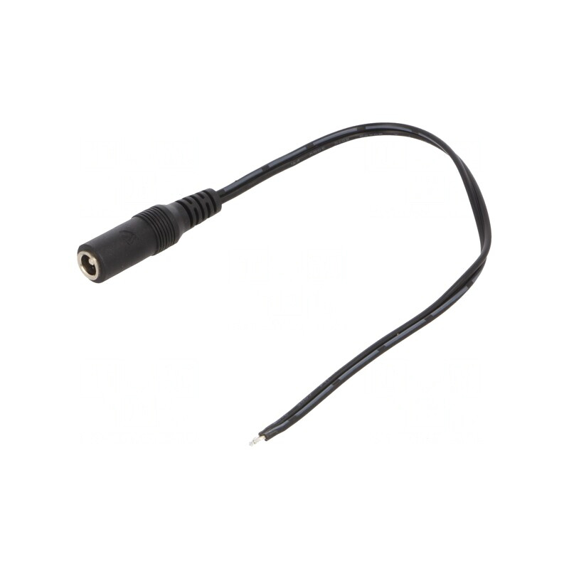 Cablu Alimentare DC 5,5/2,1 Negru 0,25m | Electronic-mag.ro | Componente Electronice
