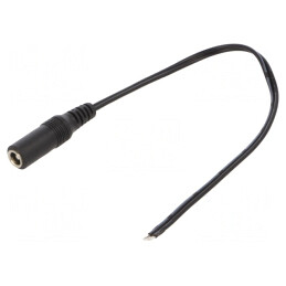 Cablu DC 5,5/2,5 Negru 0,25m | Electronic-mag.ro | Componente Electronice