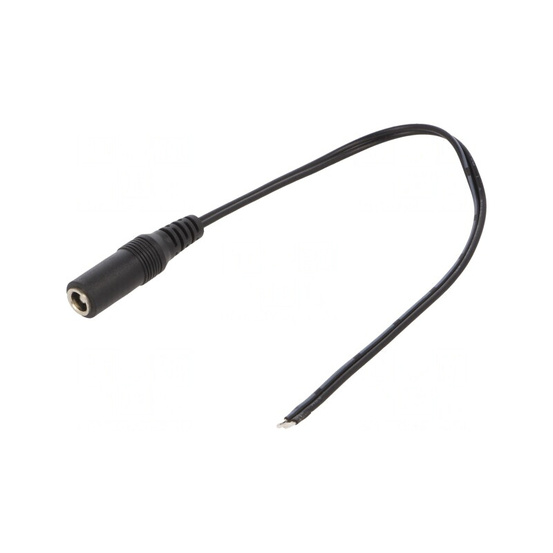 Cablu DC 5,5/2,5 Negru 0,25m | Electronic-mag.ro | Componente Electronice