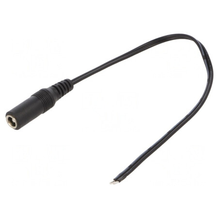 Cablu DC 5,5/2,5 Negru 0,25m | Electronic-mag.ro | Componente Electronice