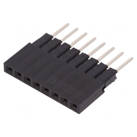 Soclu pini mamă 8 pini drept 2,54mm THT aurit 3A | Electronic-mag.ro | Componente Electronice