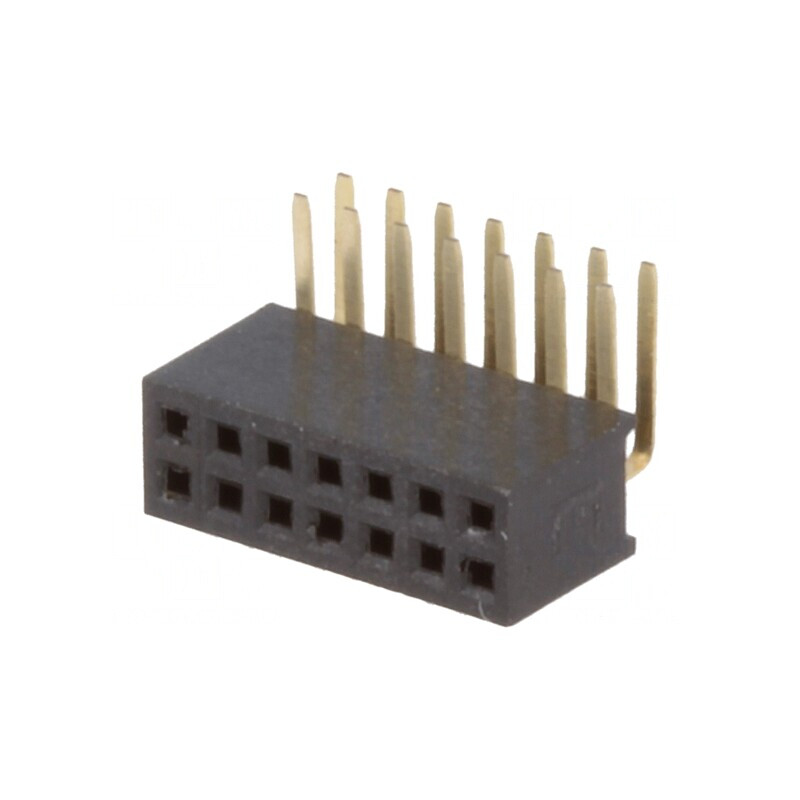 Soclu Pini Mamă 14-Pin 90° 1.27mm THT 2x7 | Electronic-mag.ro | Componente Electronice